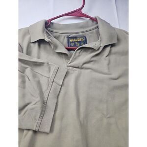 Woolrich Men's Medium Tan Polo Short Sleeve Shirt
